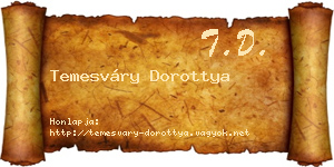 Temesváry Dorottya névjegykártya